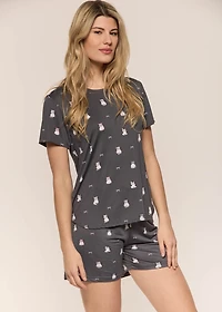 Cat bermuda Pyjama Set