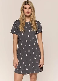 Short nightgown with cats