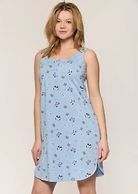 Sleeveless nightgown with butterflies