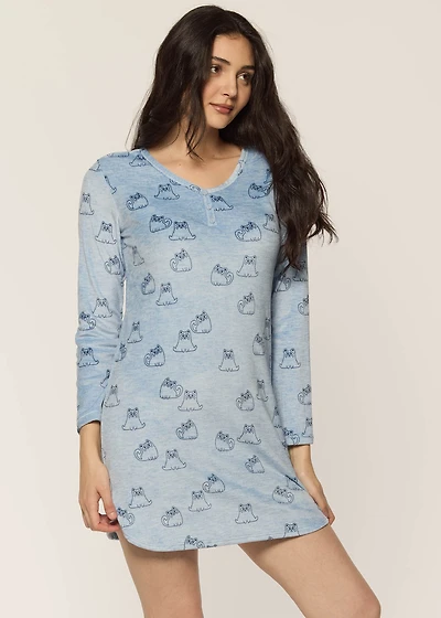 Nuisette courte avec chats