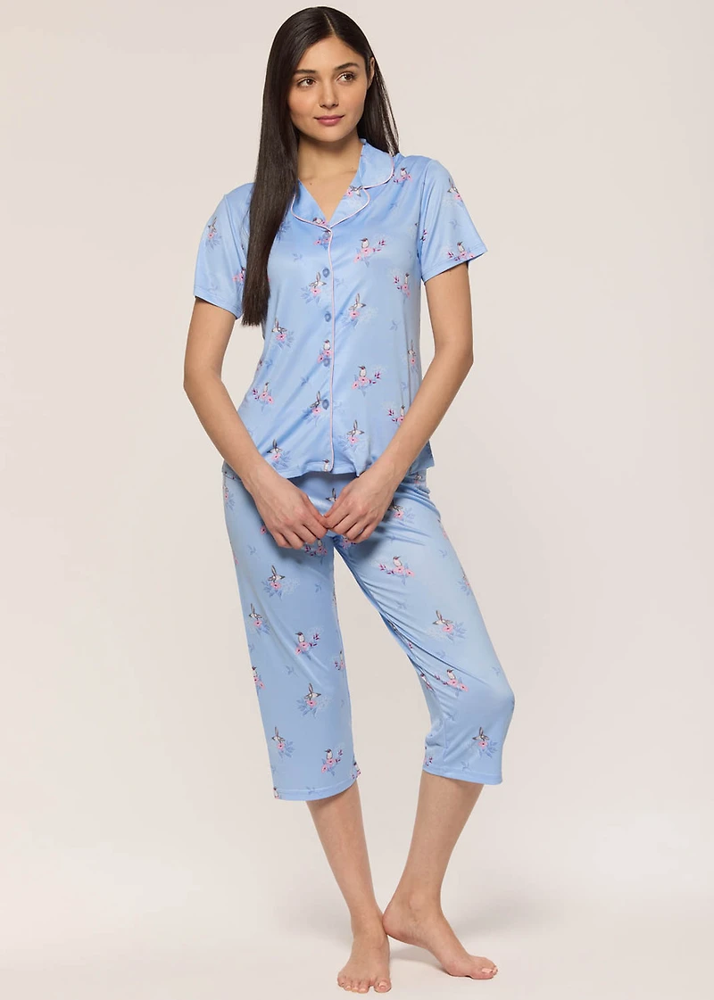 Capri pyjama set with birds