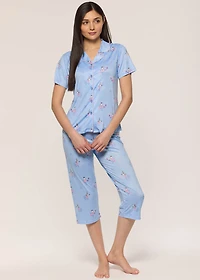 Capri pyjama set with birds