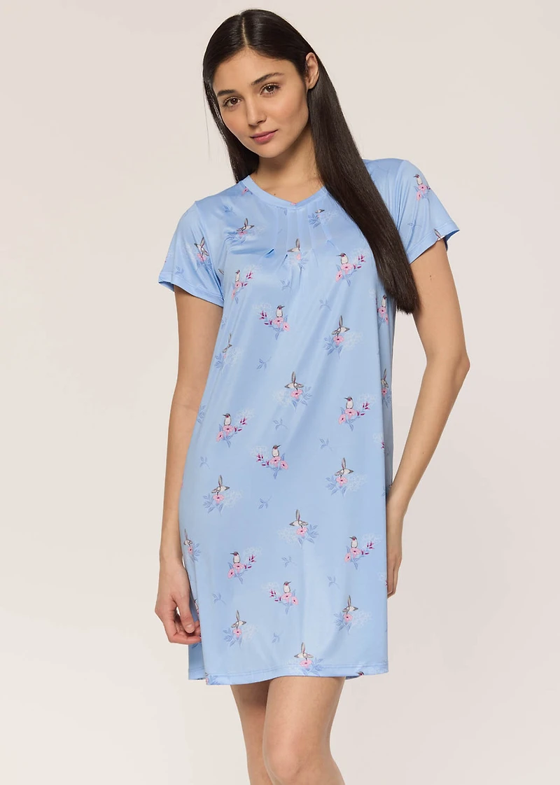 Short nightgown with birds
