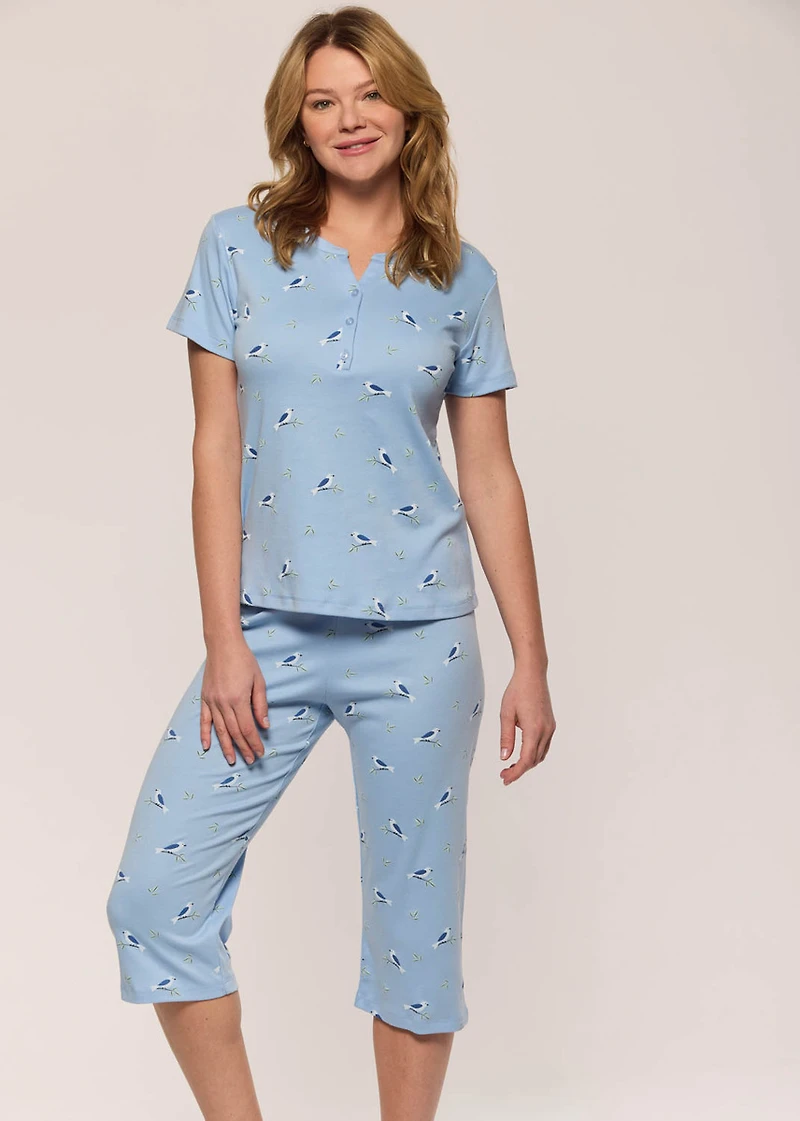 Capri pyjama set with birds