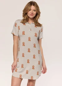 Short Nightgown with dogs