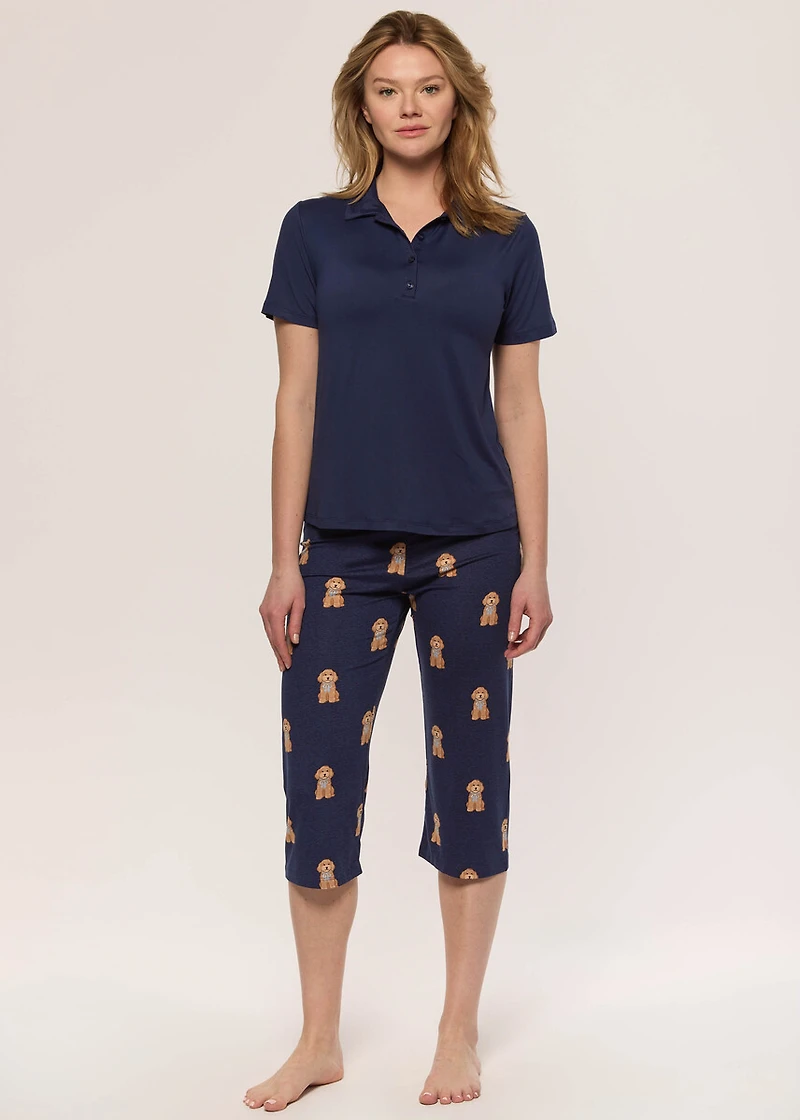 Ensemble pyjama capri avec chiens