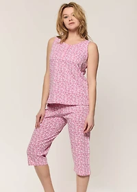 Sleeveless Pyjama set with flowers