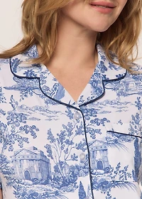 Nuisette courte toile de jouy