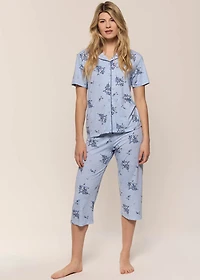 Capri pyjama set with flowers
