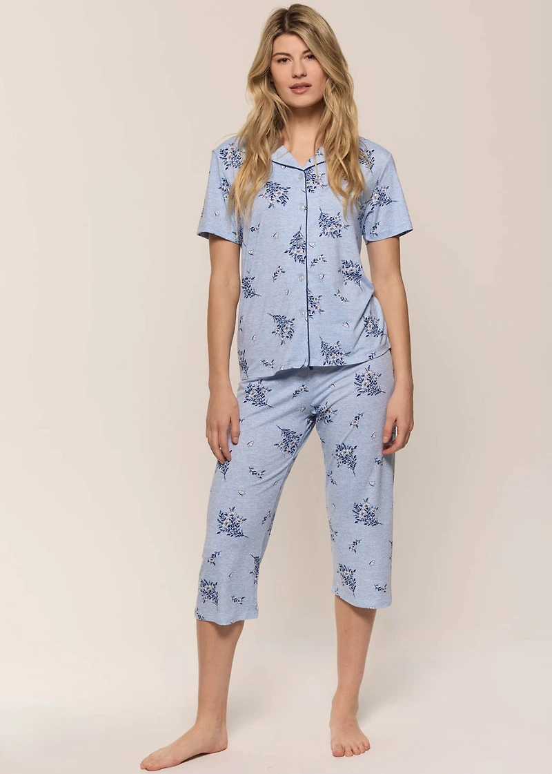 Capri pyjama set with flowers
