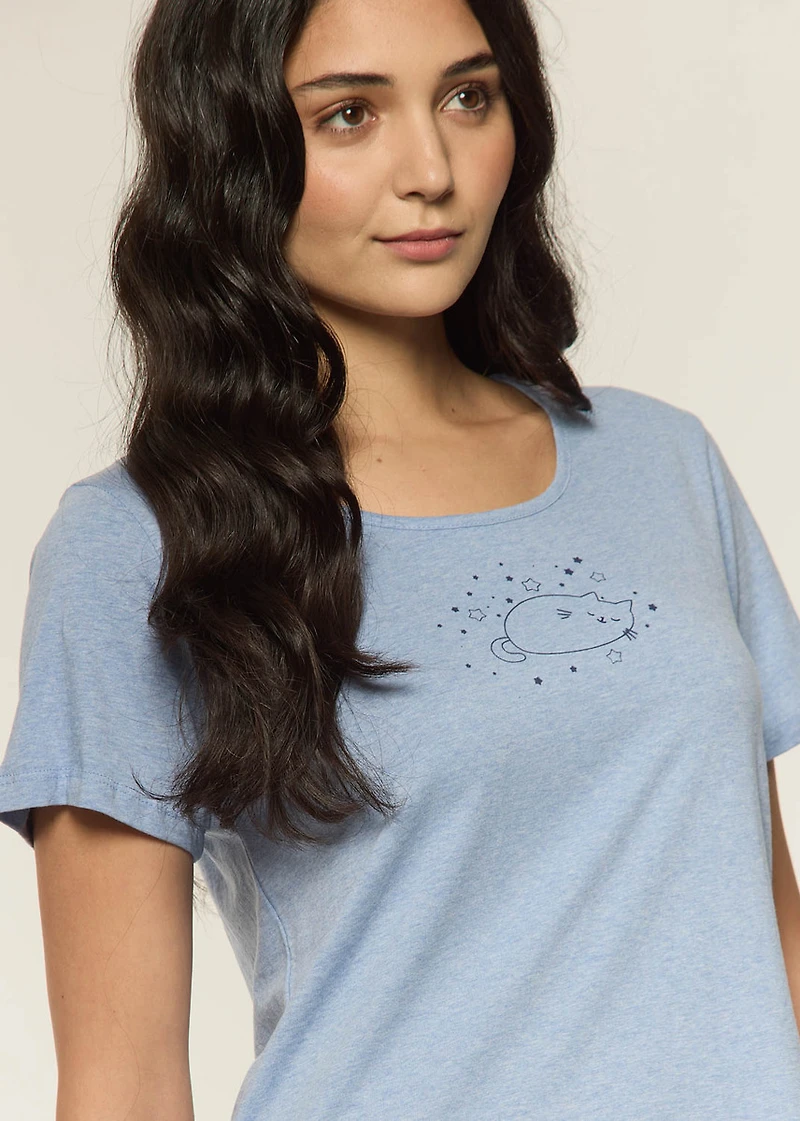 Ensemble pyjama avec chats 100% Coton