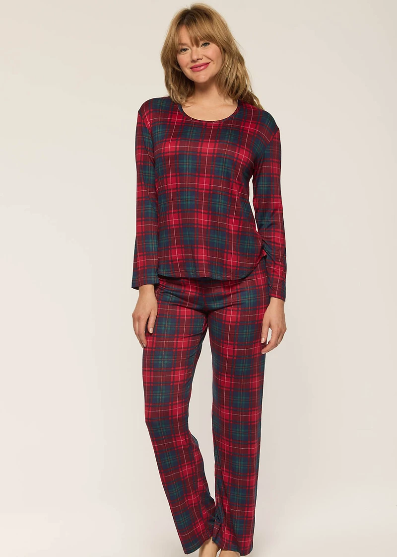 Ensemble pyjama long à carreaux