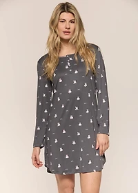 Cats nightgown with long sleeves