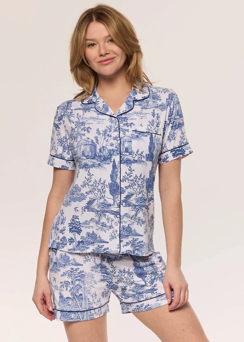 Ensemble pyjama boxer toile de jouy