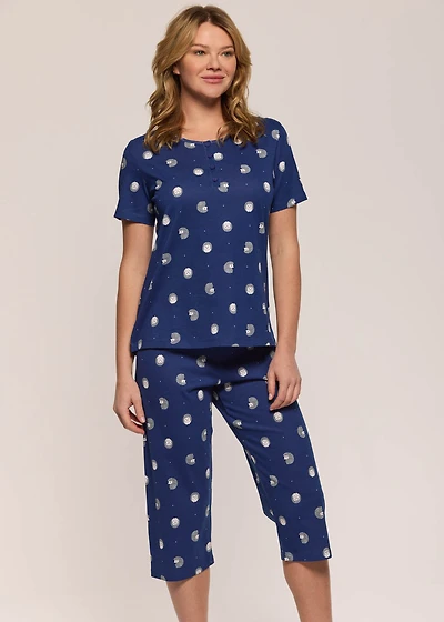 Capri pyjama set with hedgehogs