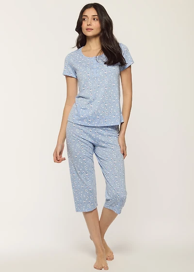 Pyjama Set Capri with Flowers