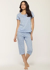 Pyjama Set Capri with Flowers