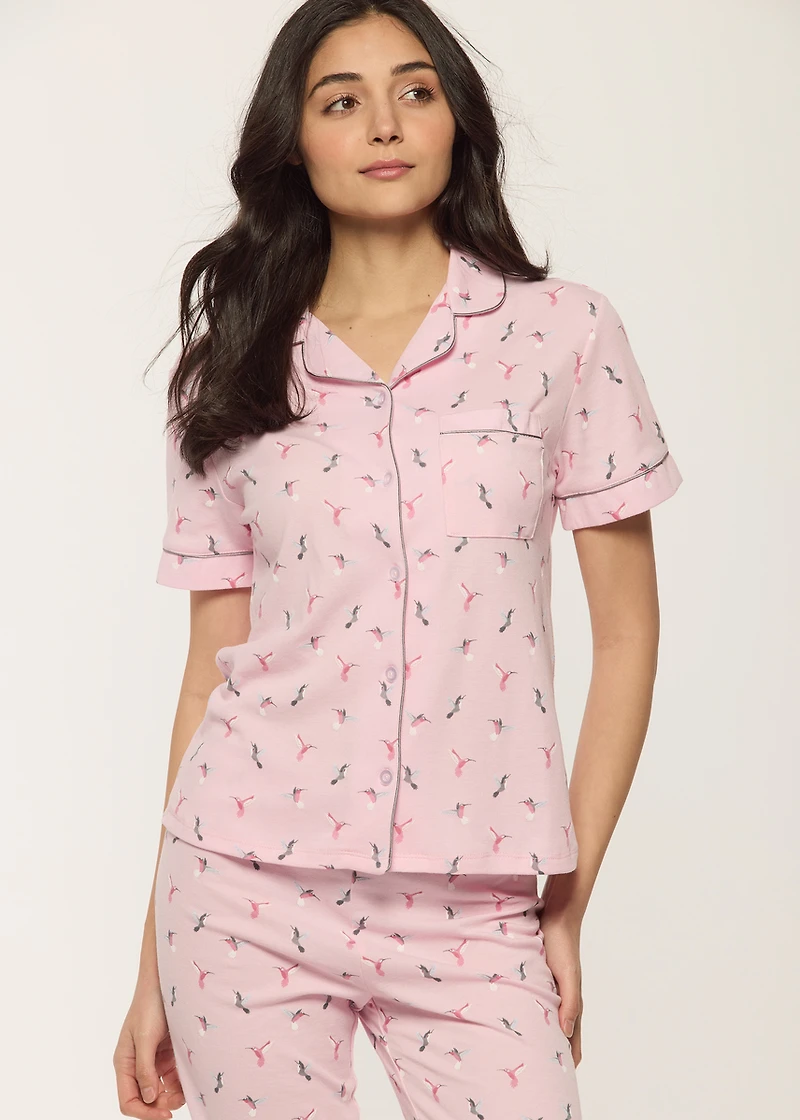 Capri Pyjama Set with Birds