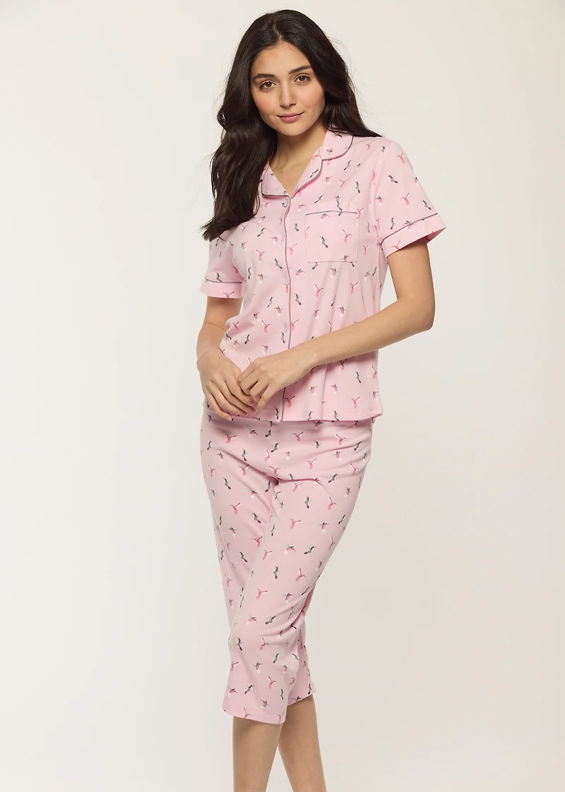 Capri Pyjama Set with Birds