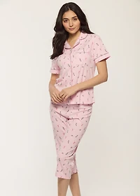 Capri Pyjama Set with Birds