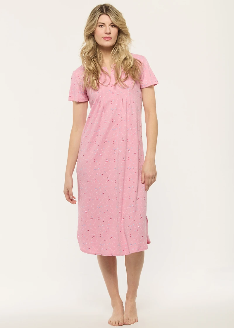 Nuisette longue avec fleurs