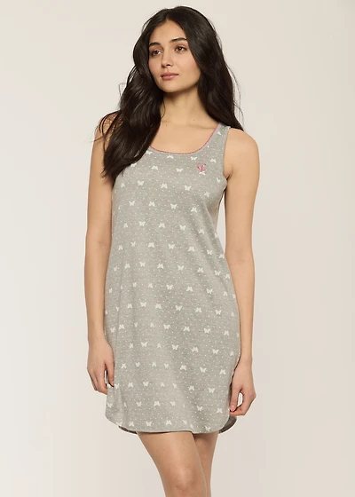 Short Sleeveless Nightgown with Butterfly