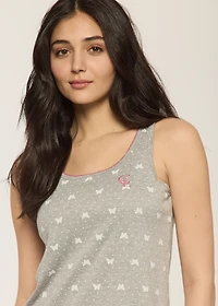 Short Sleeveless Nightgown with Butterfly
