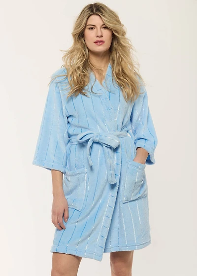 Kimono Coral Fleece with stripes