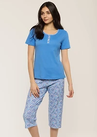 Ensemble pyjama avec fleurs