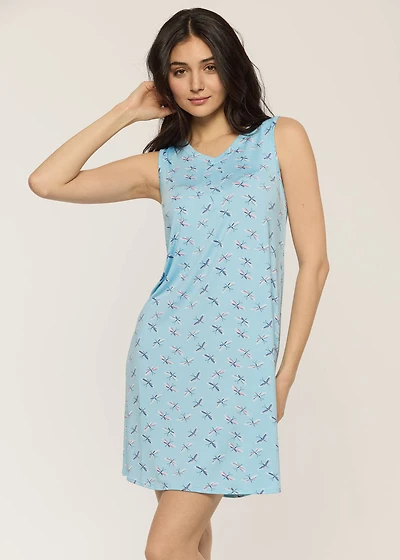 Short Nightgown with dragonflies