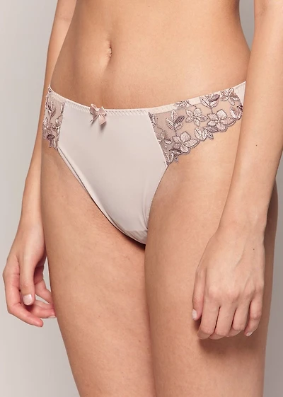 Embroidery Thong