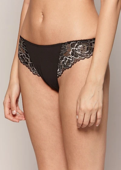 2 Tones Lace Brazilian Panty (3 for 36$)
