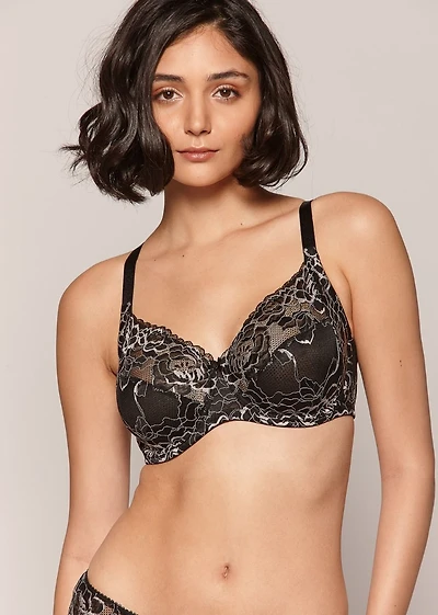 Midnight Rose 3 Parts Bra
