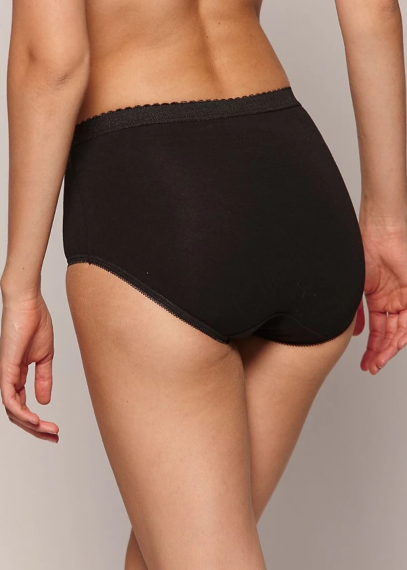 Culotte taille haute en coton organique (3 pour 24$)