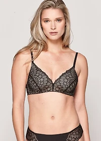 Soutien-gorge sans armatures rehaussant Geo Lace