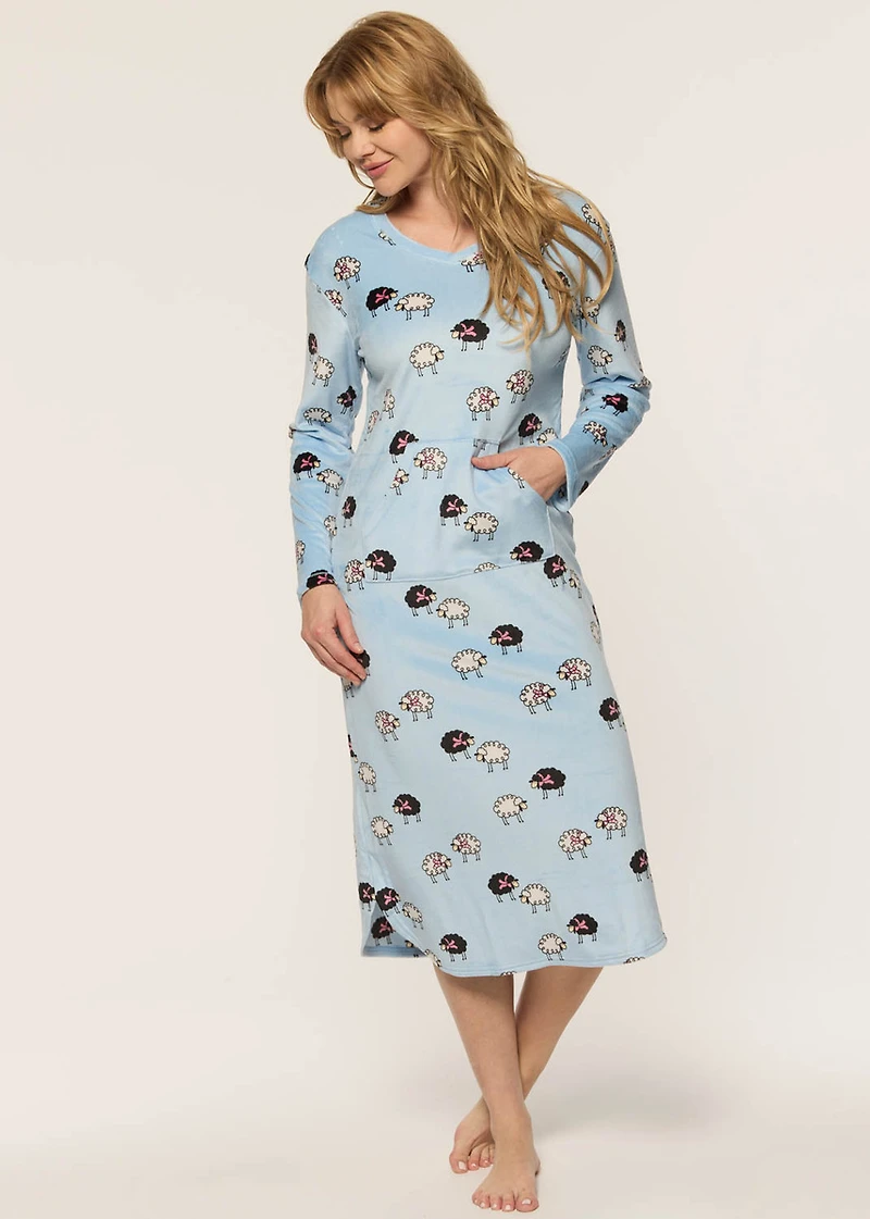 Long nightgown with sheep