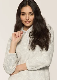 Ensemble pyjama en peluche avec col