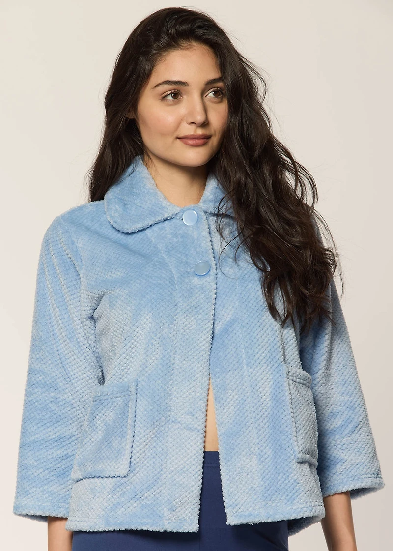 Cardigan de nuit avec col