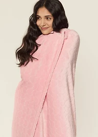 Plush Blanket with hearts