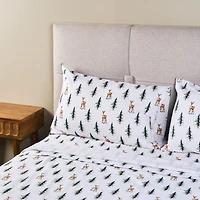 Deer Trees Ensemble de draps en flanelle