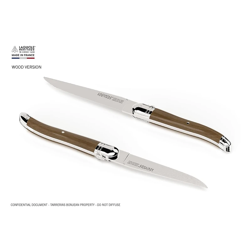 Laguiole Premium Steak Knife Bois Fonce Handle, Set of 6
