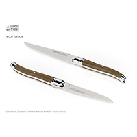 Laguiole Premium Steak Knife Bois Fonce Handle, Set of 6