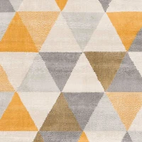 Solvi Geometric Contemporary Indoor Runner Rug, Yellow