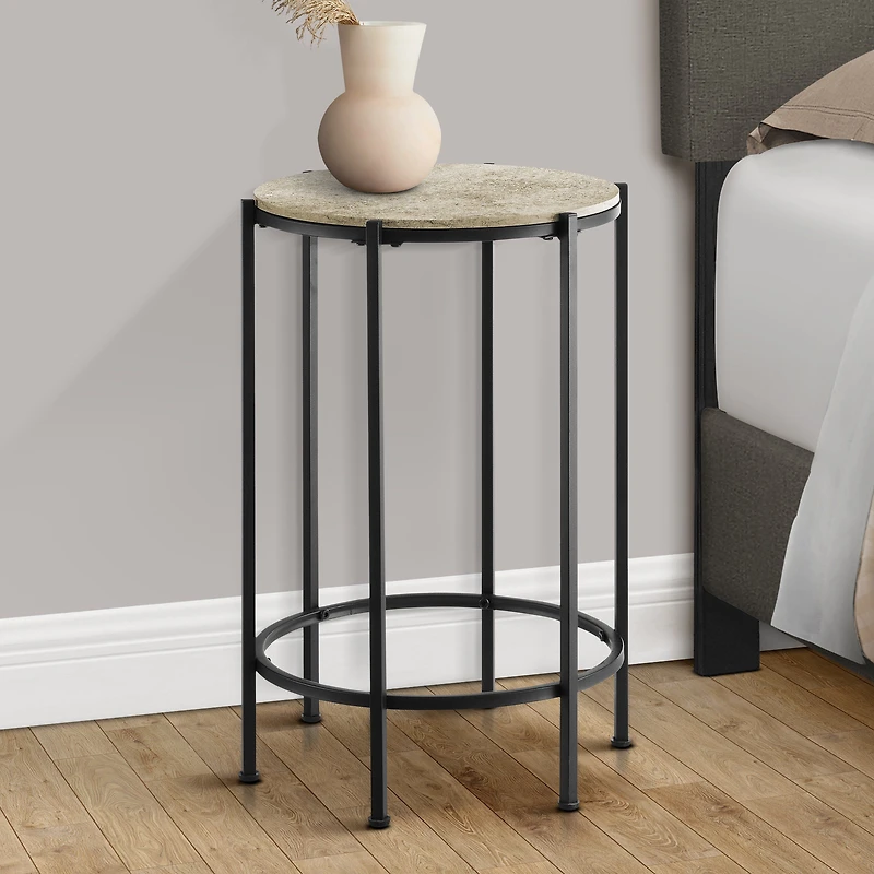 Roslyn Accent Table - Cream Stone