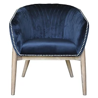 Nadia Blue Velvet Club Chair