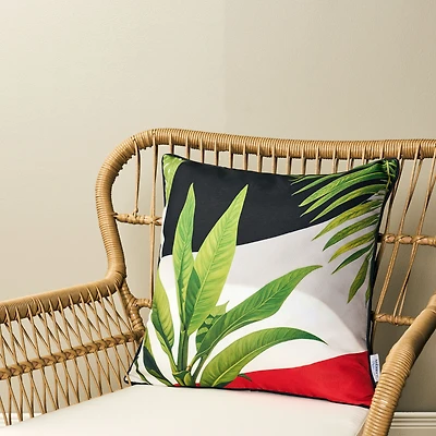 Abstract Leaf Print Cushion