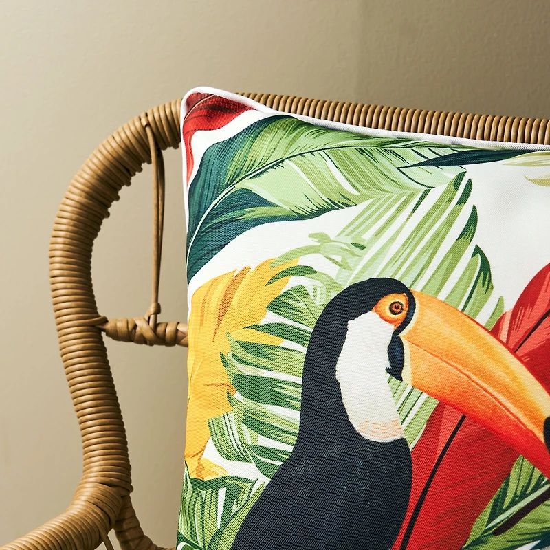 Garden Tropics Toucan Cushion
