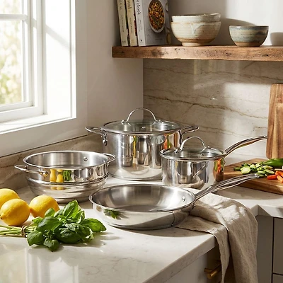 Batterie de cuisine Meyer Nouvelle 10 pièces en acier inoxydable