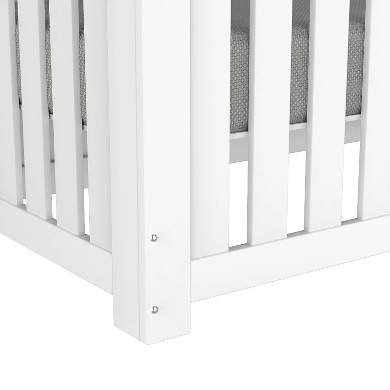 Lit de bébé convertible Abby - Blanc