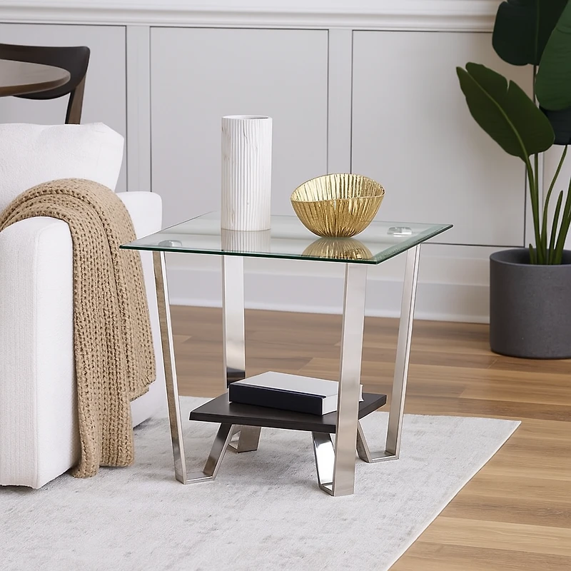 Avalon End Table - Silver